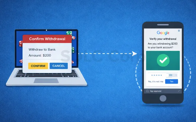  Withdrawal confirmation with OTP approval flow.