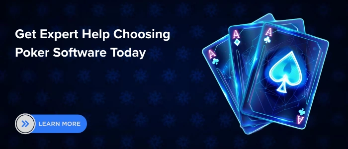 Call to action to request a poker software demo