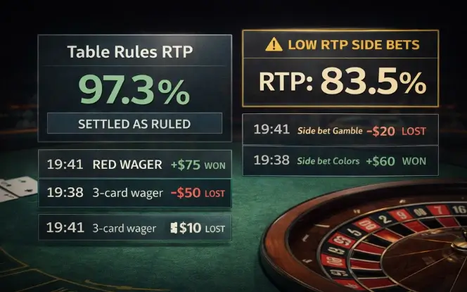 System diagram showing RTP constraints in live casino games due to physical and rule limitations.
