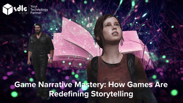 Game narrative design showing interactive storytelling and player-driven game stories