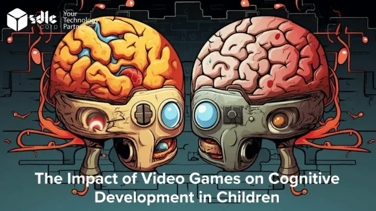 Child playing video games to improve cognitive development and learning skills