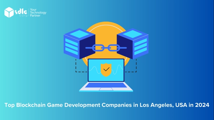 Top blockchain game development companies in Los Angeles — blockchain and game security illustration