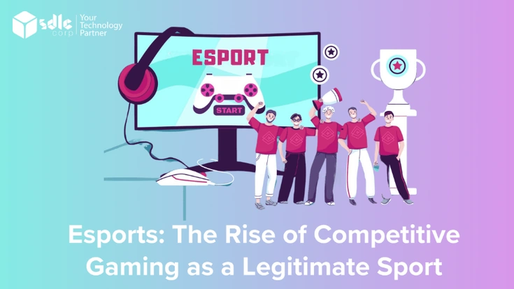 Esports team competing on stage during a professional tournament