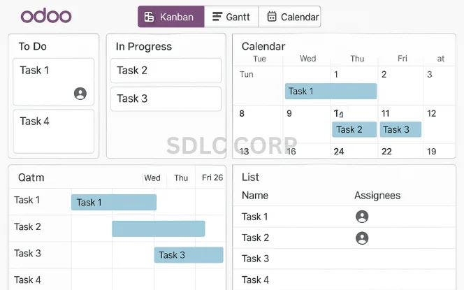 Odoo Views Toggle for Project Visualization