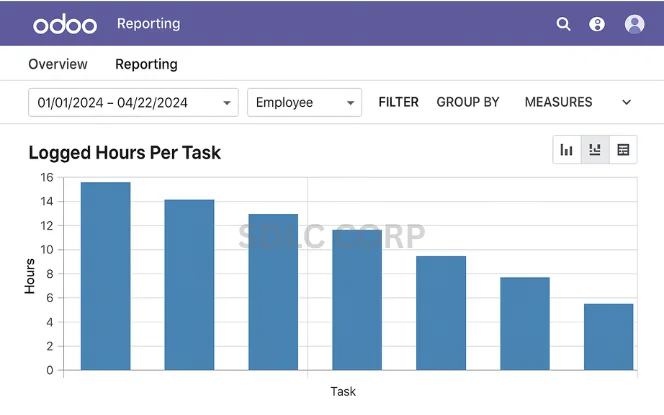 Odoo Project Report with Pivot View