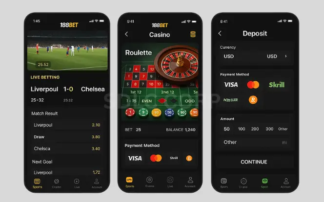 Understanding the Core of 188BET Illustration representing the core functions and betting platform features of 188BET, highlighting online sports betting, live casino, and user interface elements