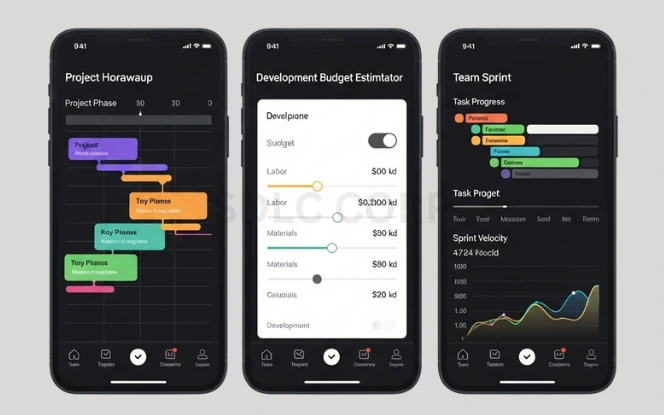 Development Timeline and Budget Development Timeline and Budget showing project phases, milestones, estimated costs, and resource planning