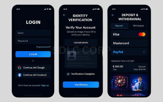 User Features User Features of the platform including personalized dashboard, fast navigation, and secure account access