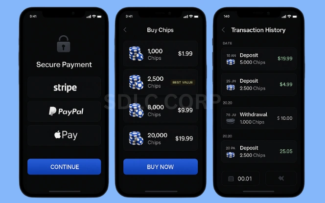 Illustration of encrypted online payment gateway with credit card input, authentication, and security shield icon