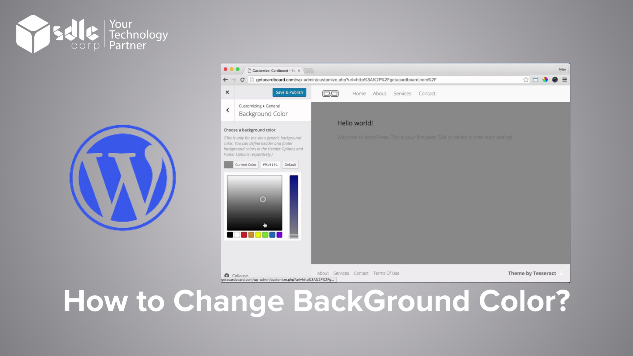How to Change Background Color? SDLC Corp