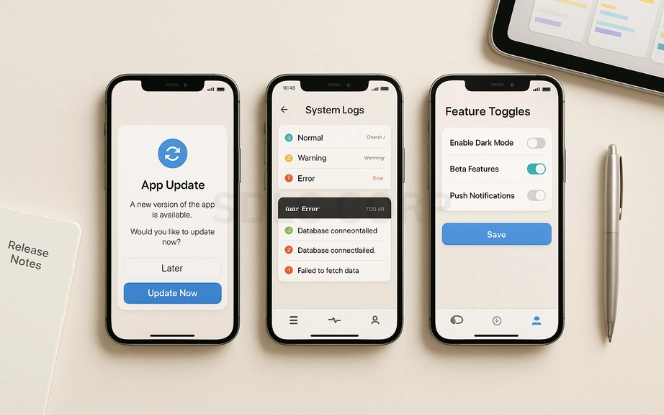 Update notification, feature toggles, and backend operations in betting platform