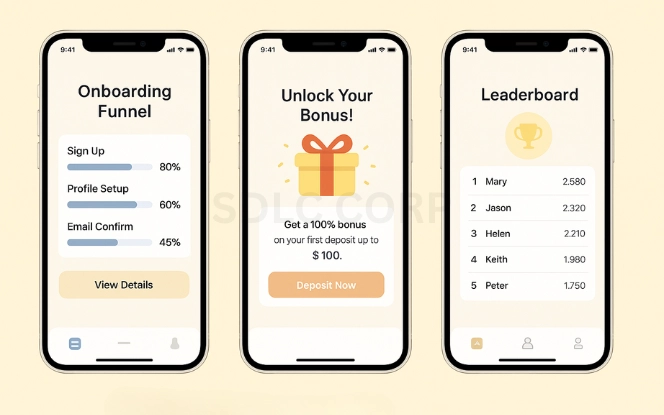 Referral program, bonus promotion, and user acquisition funnel in sports betting app