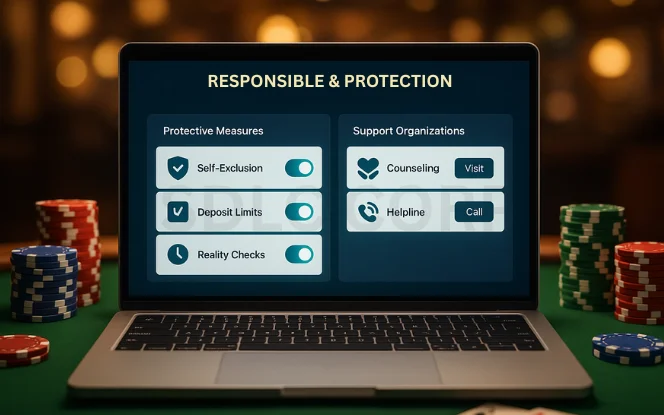 Responsible gambling and player protection with self-exclusion and support tools.