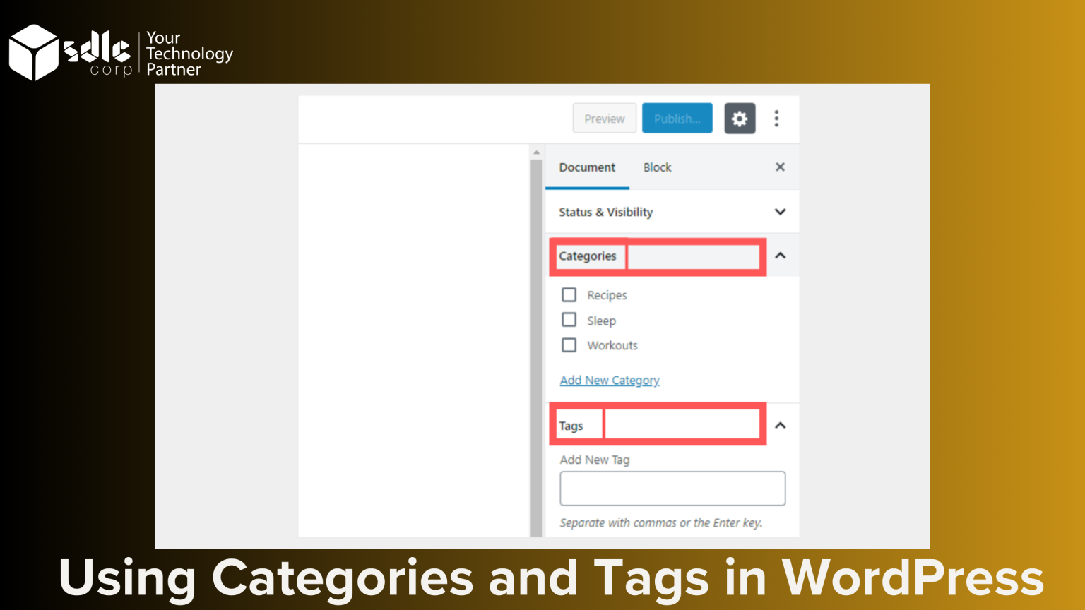 Using Categories and Tags in WordPress - SDLC Corp