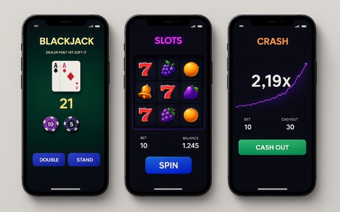 Visual showing multi-game support on a gaming platform with various casino games, unified user interface, and seamless switching experience