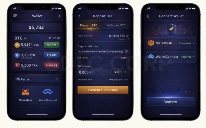 Multi-crypto wallet integration in crypto casino app