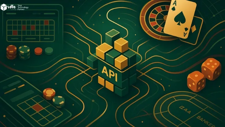 Live casino API integration connecting online casino platforms with live dealer systems