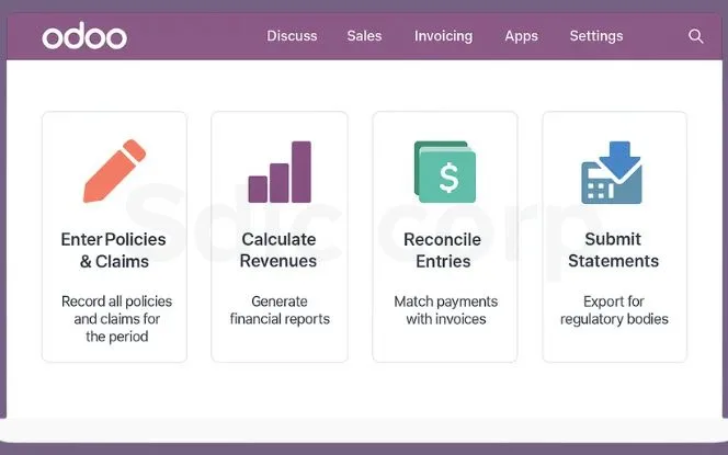 Step-by-step implementation of Odoo Financial Management for insurance firms including planning, configuration, and training