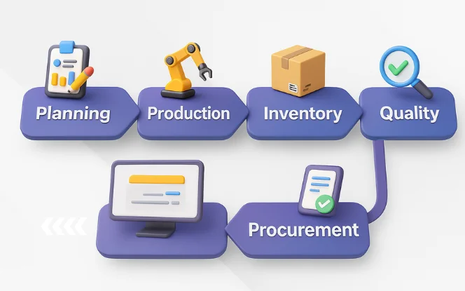 Manufacturing Dashboard: Total Operational Overview How Odoo Supports the Manufacturing Lifecycle