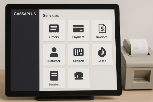 POS dashboard interface on a desktop
