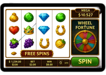Slot game with interactive mini-games and bonus rounds developed in the USA