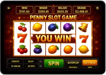  Penny slot game interface showing low-stake reels for U.S. slot casinos