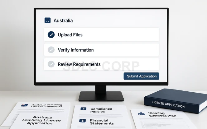 Compiling documents and compliance policies for an Australian gambling license application.