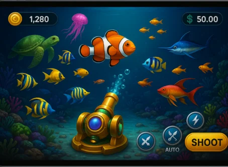 "Interactive fish table games with multiplayer shooting action and real-time rewards"
