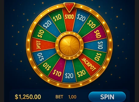 "Spin and win game feature with prize wheels and instant rewards for sweepstakes platforms"