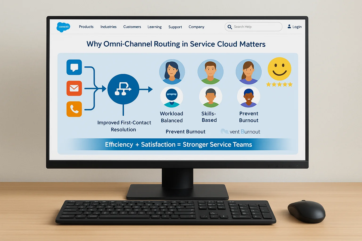 Journey Builder basics in Salesforce with entry sources, activities, decision splits, waits, and goal mapping.