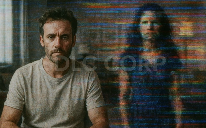 Glitchy AI-generated video showing a man and a distorted figure, representing potential misuse of Text-to-Video AI.