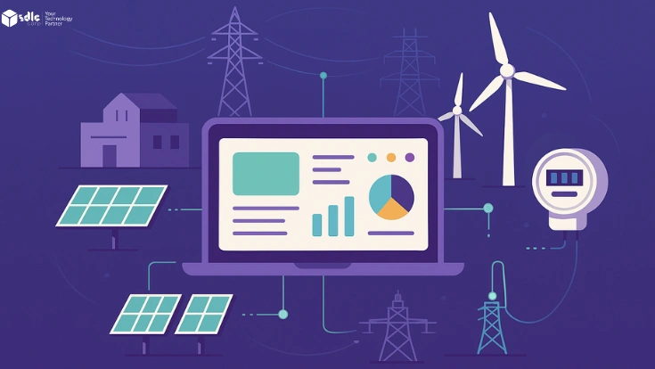 Integrated Odoo ERP system managing energy and utilities operations digitally