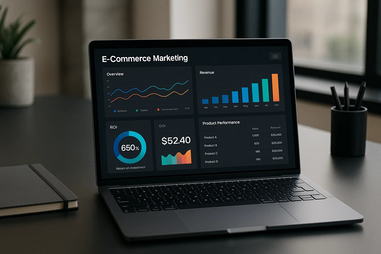 Online shopping cart and product listing icons