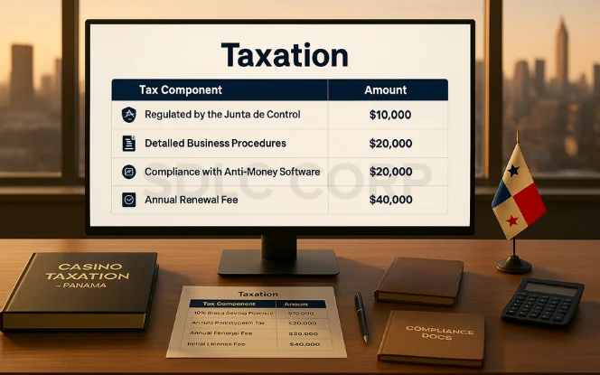 Taxation for Panama Licensed Online Casinos ​
