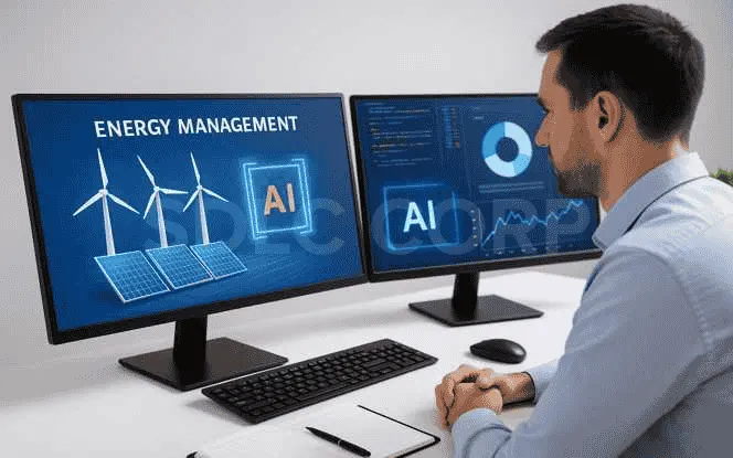 Professional monitoring renewable energy systems with AI-driven energy management and forecasting tools.