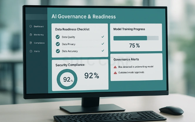 Insurance team building the right foundations with AI governance, data quality checks, compliance readiness, and risk frameworks.