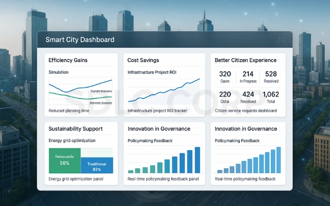 Benefits of Generative AI for Smart Cities.