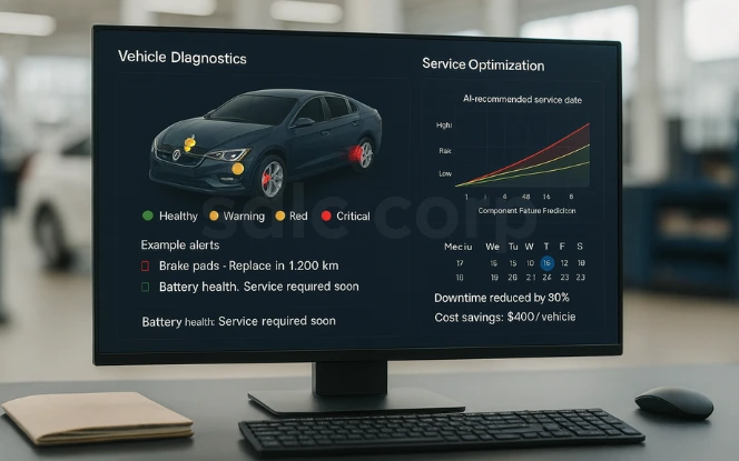 AI-powered automotive dashboard for predictive maintenance and service alerts