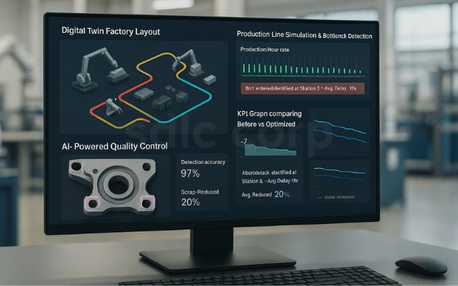 Generative AI in manufacturing with digital twin and quality control