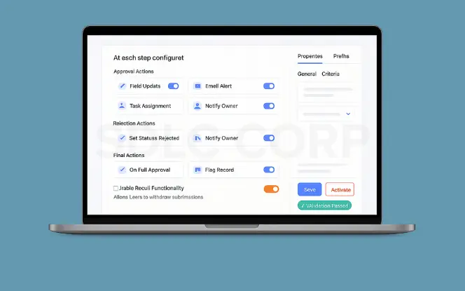 Configure Actions for Approval & Rejection