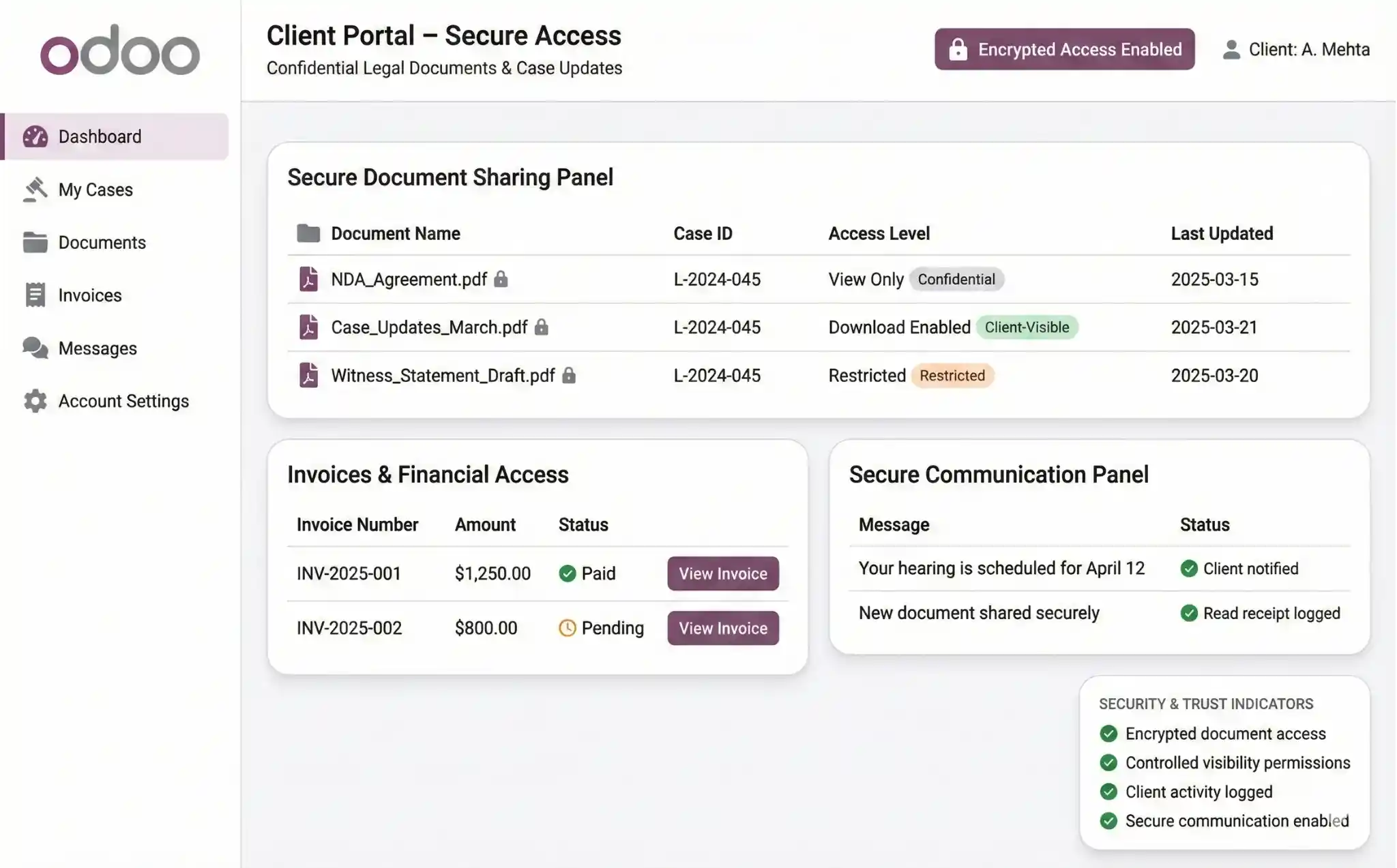   Secure Client Portal & Data Sharing  