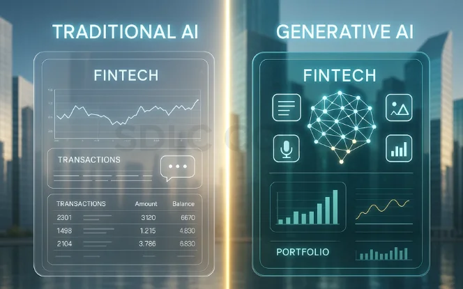 Generative AI vs. Traditional AI in Fintech ​
