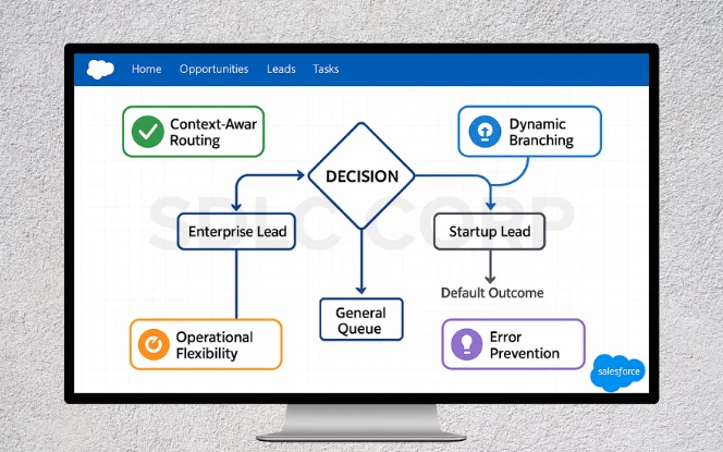 What is a Decision Element in Salesforce Flow?