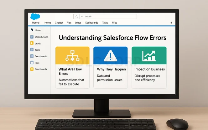 Visual guide explaining what flow errors are, why they happen due to data and permissions, and their business impact.