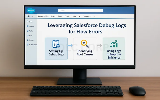 Explanation of using debug logs for flow errors: setting up logs, identifying root causes, and boosting efficiency.