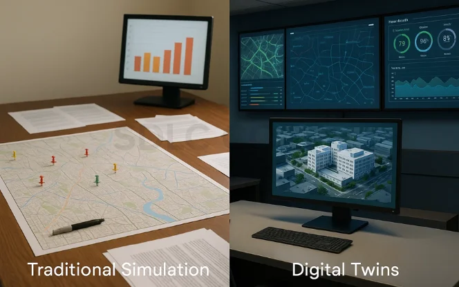  Digital Twins vs. Traditional Simulation in Governance.