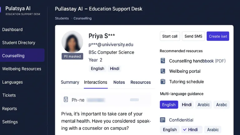 Education support - Pulastya AI