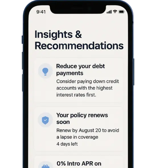 Banking app login screen