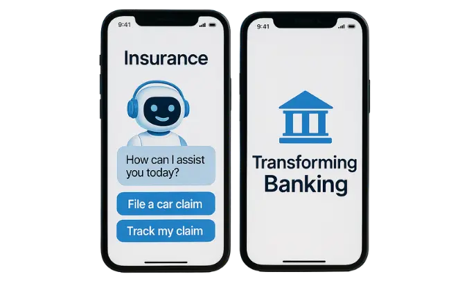 Insurance and banking chatbot apps