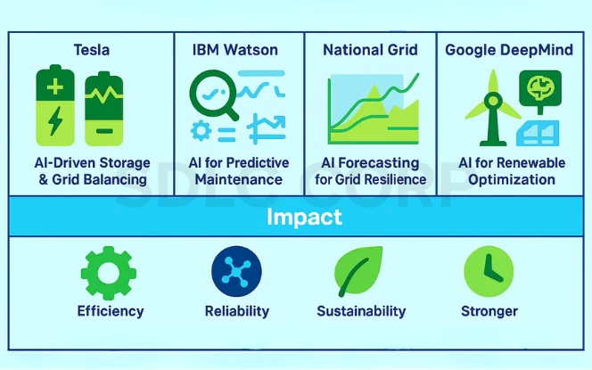 Case Studies of AI in Energy: Tesla, IBM Watson, National Grid, and Google DeepMind
